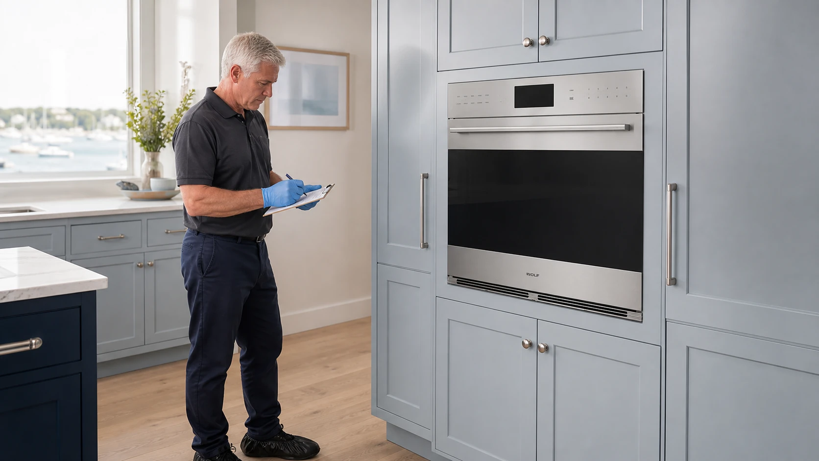 Built-in wall oven diagnostic visit in the service area
