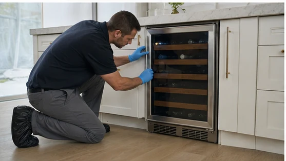 Built-in wine cooler diagnostic visit in the service area